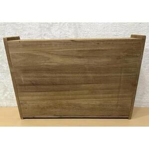 Harry & David Wooden Crate Tray Box – Rustic Slatted Bottom, Cutout Handles